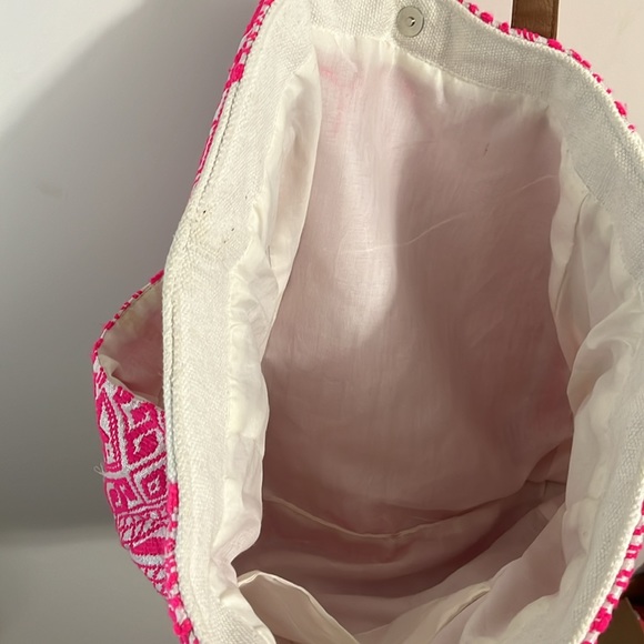 Large beach tote pink soft cute - Picture 4 of 4